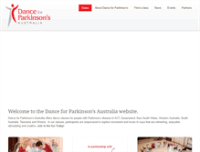 Tablet Screenshot of danceforparkinsonsaustralia.org